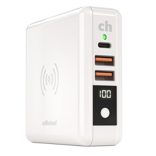 Cellhelmet Multi-Charge Pro 8,000mAh Portable Charge for most devices - White GLOBAL SHIPPING
