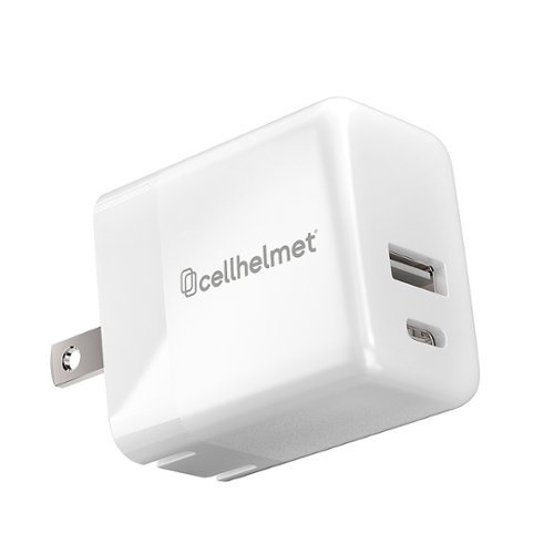 Cellhelmet - 20W Power Delivery Dual Wall Block with Type-A and Type-C - White