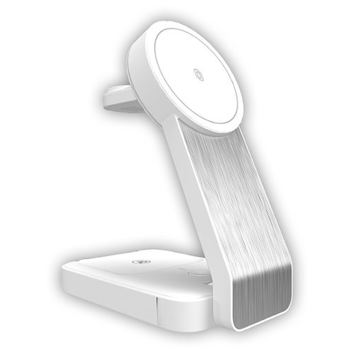 Cellhelmet 3-in-1 Charging Stand with 3' Charging Cable for Wireless Charging compatible Phone, Watch, and Ear Buds - White GLOBAL SHIPPING