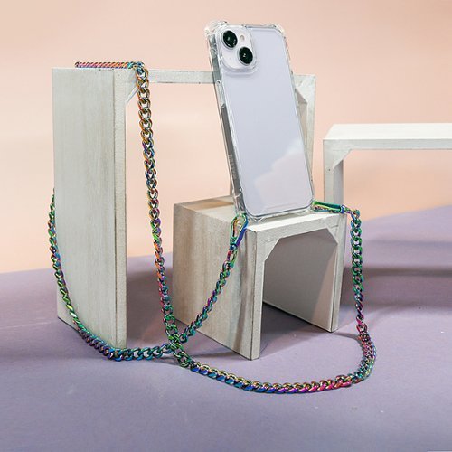 Bryten Glacier 4-Way iPhone 14 Pro Carry Phone Case with Detachable Crossbody Metal Chain, MagSafe Compatible - Clear WHERE TO BUY