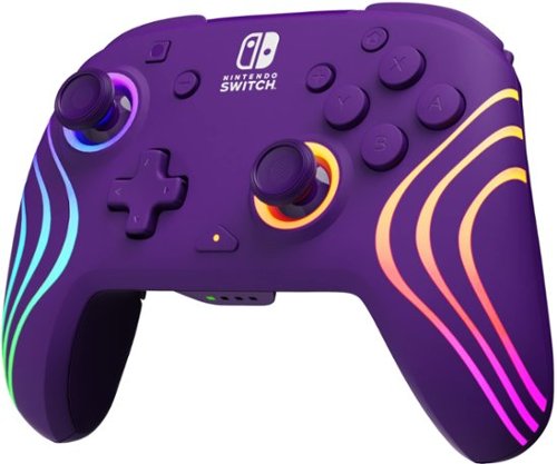 PDP Afterglow™ Wave Wireless Controller for Nintendo Switch™, and Nintendo Switch™ - OLED Model - Purple WORLDWIDE DELIVERY