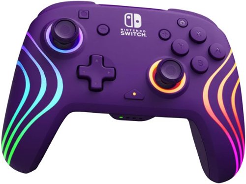 PDP Afterglow™ Wave Wireless Controller for Nintendo Switch™, and Nintendo Switch™ - OLED Model - Purple GLOBAL SHIPPING