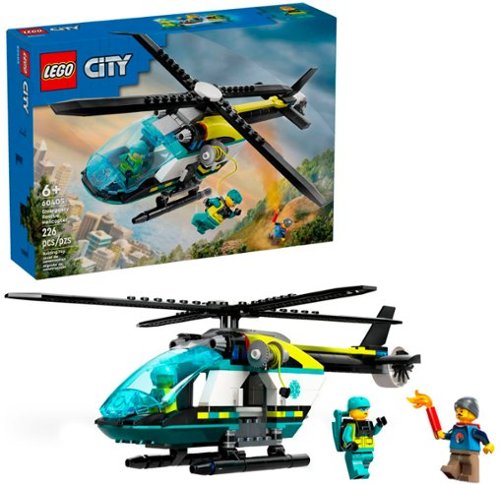 Photos - Construction Toy Lego  City Emergency Rescue Helicopter Building Kit 60405 6465030 