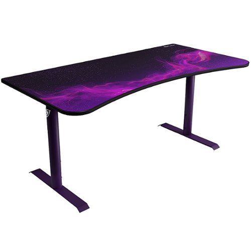 Arozzi - Arena Ultrawide Curved Gaming Desk - Purple Galaxy