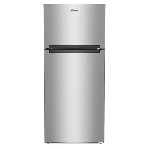 Front. Whirlpool - 16.3 Cu. Ft. Top-Freezer Refrigerator with Flexi-Slide Bin - Stainless Steel.