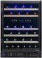 NewAir - Refurbished 24” Built-in 46 Bottle Dual Zone Compressor Wine Fridge - Black-Front_Standard
