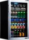 NewAir - Refurbished 126-Can Beverage Cooler with Adjustable Shelves and 7 Temperature Settings - Stainless Steel-Front_Standard