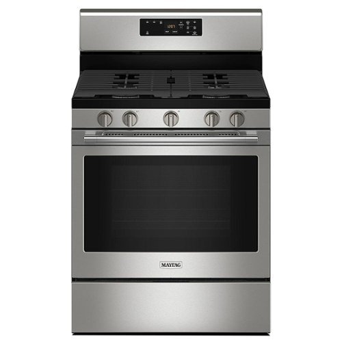 Maytag - 5.0 Cu. Ft. Freestanding Gas Range with High Temp Self Clean - Stainless Steel