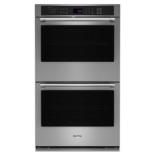 Maytag - 27" Built-In Electric Convection Double Wall Oven with Air Fry - Stainless Steel