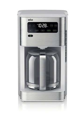 Braun - PureFlavor and FastBrew Coffee Maker - Stainless Steel/White-Front_Standard 