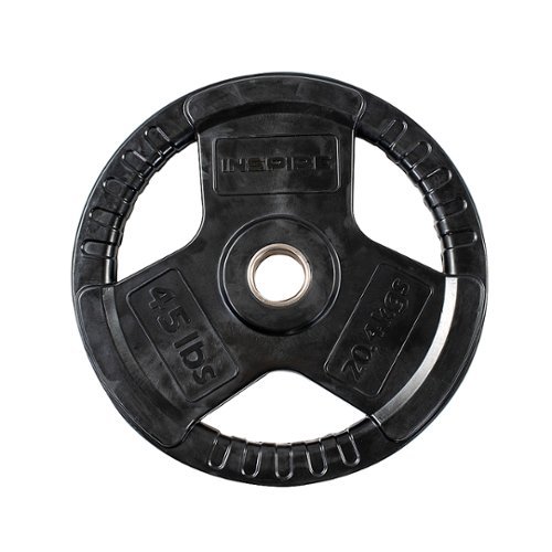 Inspire Fitness 45 LB Rubber Olympic Weight Plate - Black