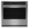 Maytag - 27" Built-In Single Electric Convection Wall Oven with Air Fry - Stainless Steel-Front_Standard