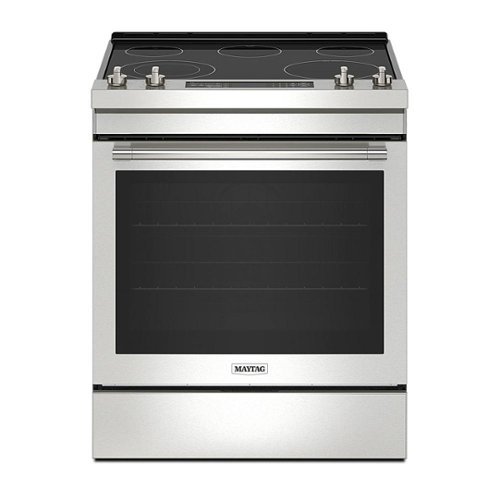 Maytag - 6.4 Cu. Ft. Slide-In Electric Range with Air Fry - Stainless Steel