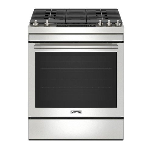 Maytag - 6.4 Cu. Ft. Freestanding Gas Range with Air Fry - Stainless Steel