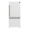 Forno Appliances - Milano Espresso 17.2 Cu. Ft. Counter-Depth Bottom Freezer Refrigerator with Right Swing Door, Antique Brass Handles - White-Front_Standard