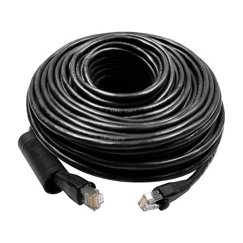 Lorex - 300’ Outdoor Cat6 UL CMR STP Ethernet Cable with UV Treated for Direct Burial Underground - Black