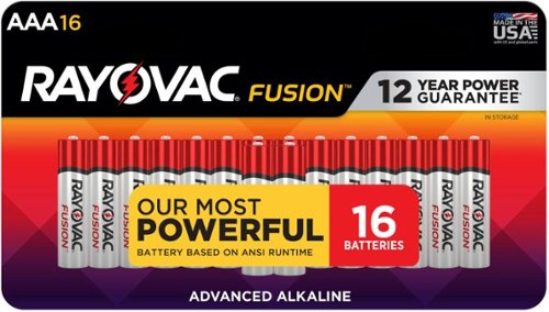 Rayovac - Fusion AAA Batteries (16 Pack), Triple A Alkaline Batteries-Front_Standard 