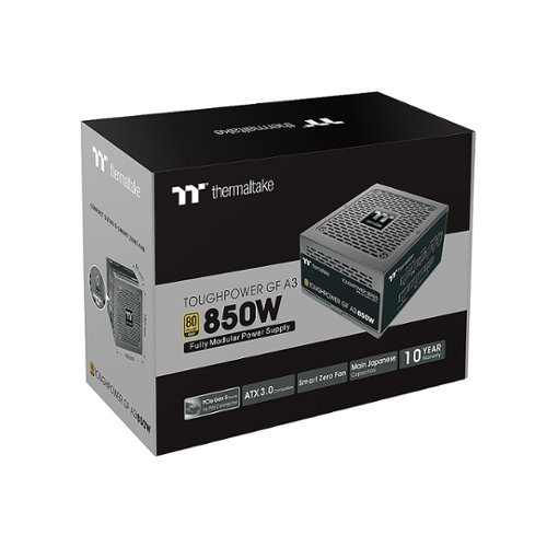 Thermaltake Toughpower GF A3 850W 80 PLUS Gold PCIe Gen 5 ATX 3.0 Ready Fully Modular Power Supply - Black BUY IN EUROPE