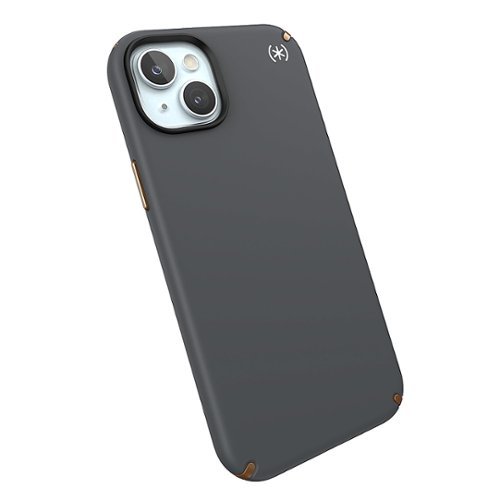 Speck Presidio2 Pro Case with MagSafe for Apple iPhone 15 Plus/14 Plus, 13 ft Drop Protection, Soft with Extra Grip - Charcoal Gray GLOBAL SHIPPING