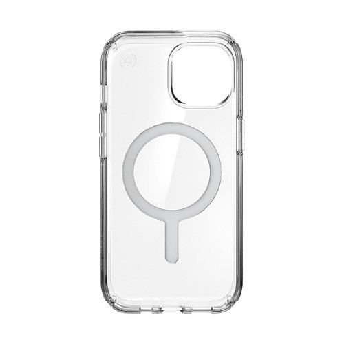 Speck Presidio Perfect-Clear Case with MagSafe for Apple iPhone 15/14/13, Wireless Charging, 13ft Drop Protection, Extra Grip - Clear/Chrome WHERE TO BUY