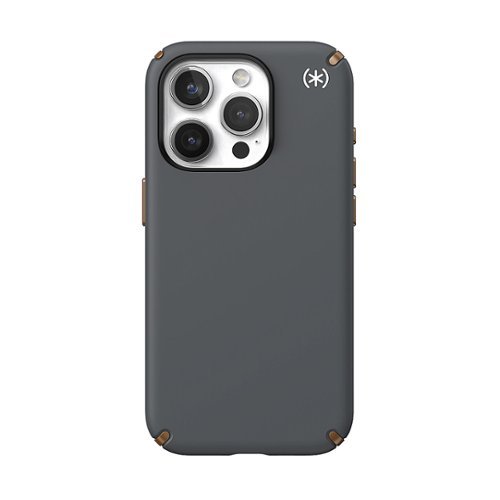 

Speck - Presidio2 Pro Case with MagSafe for Apple iPhone 15 Pro - Charcoal Gray