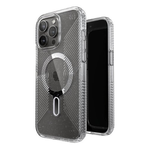 Speck Presidio Lux Grip ClickLock Case with MagSafe for Apple iPhone 15 Pro Max - Clear/Glitter WORLDWIDE DELIVERY