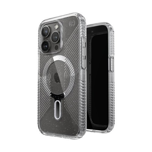Speck Presidio Lux Grip ClickLock Case with MagSafe for Apple iPhone 15 Pro - Clear/Glitter WORLDWIDE DELIVERY