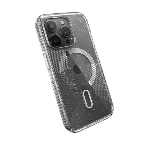 Speck Presidio Lux Grip ClickLock Case with MagSafe for Apple iPhone 15 Pro - Clear/Glitter GLOBAL SHIPPING