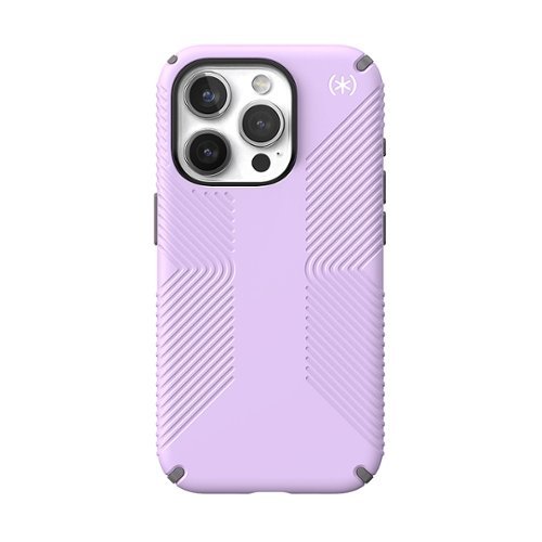 Speck - Presidio2 Grip Case with MagSafe for Apple iPhone 15 Pro - Spring Purple