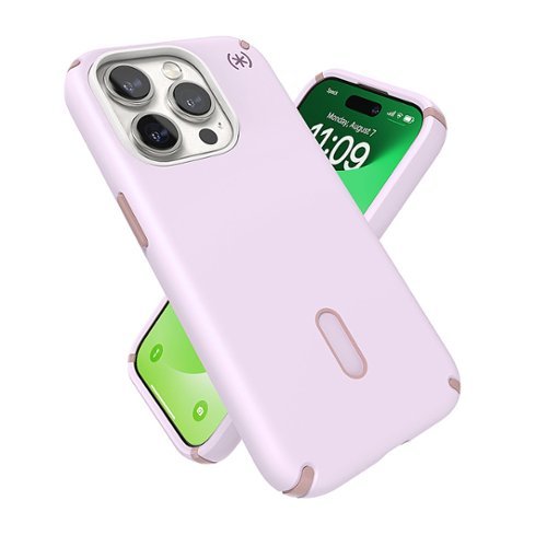 Speck Presidio2 Pro ClickLock Case with MagSafe for Apple iPhone 15 Pro, No Slip Interlock, Scratch Resistant - Soft Lilac HOW TO BUY