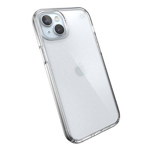 Speck Presidio Perfect- Case for Apple iPhone 15 Plus/14 Plus, Wireless Charging, 13ft Drop Protection, Extra Grip - Clear GLOBAL SHIPPING