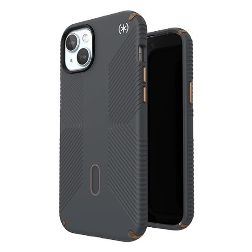 Speck Presidio2 Grip ClickLock Case with MagSafe for Apple iPhone 15 Plus/14 Plus - Charcoal Gray WORLDWIDE DELIVERY