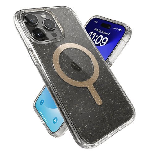 Speck Presidio Lux Case with MagSafe for Apple iPhone 15 Pro Max - Clear/Gold Glitter HOW TO BUY