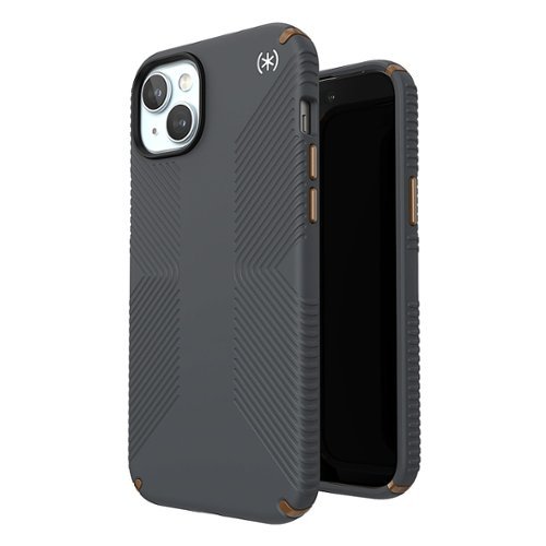 Speck Presidio2 Grip Case for Apple iPhone 15 Plus/14 Plus - Charcoal Gray WORLDWIDE DELIVERY