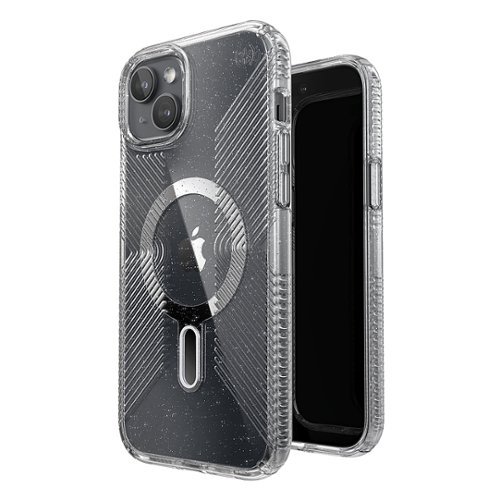 Speck Presidio Lux Grip ClickLock Case with MagSafe for Apple iPhone 15 Plus/14 Plus - Clear/Glitter WORLDWIDE DELIVERY