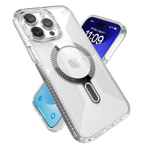 Speck Presidio Perfect-Clear Grip ClickLock Case with MagSafe for Apple iPhone 15 Pro Max - Clear/Chrome HOW TO BUY