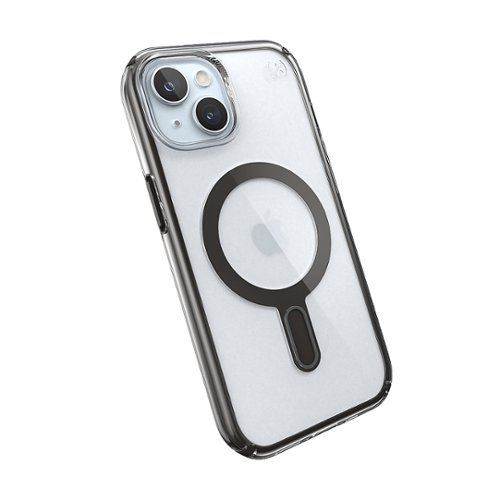 Speck Presidio Perfect-Clear ClickLock Case with MagSafe for Apple iPhone 16e/15/14/13 - Clear/Black GLOBAL SHIPPING