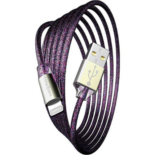 Chargeworx - 10' GlowSync USB to Lightning Cable - Violet