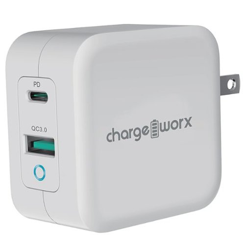 Chargeworx - 65W USB and USB-C Power Delivery Wall Charger - White