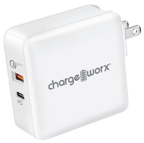 Chargeworx - USB and USB-C Power Delivery Wall Charger - White