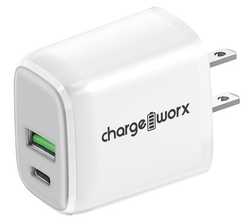

Chargeworx - 20W Dual-Port Power Delivery Wall Charger - White