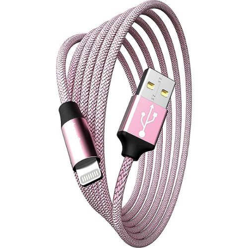 Chargeworx - 6' USB to Lightning Charging Cable - Light Pink
