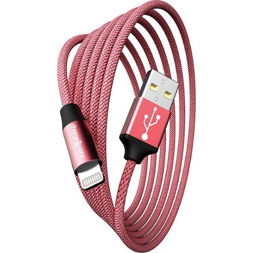 Chargeworx - 10' USB to Lightning Charging Cable - Coral