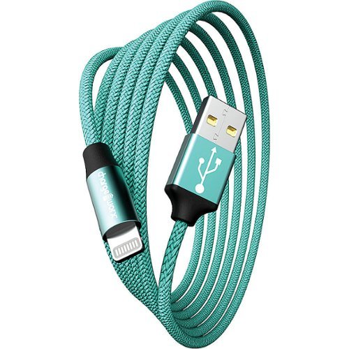 Chargeworx - 10' USB to Lightning Charging Cable - Teal
