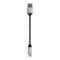 Chargeworx - 6" Ultra-Compact USB to USB-C Cable - Black-Front_Standard 