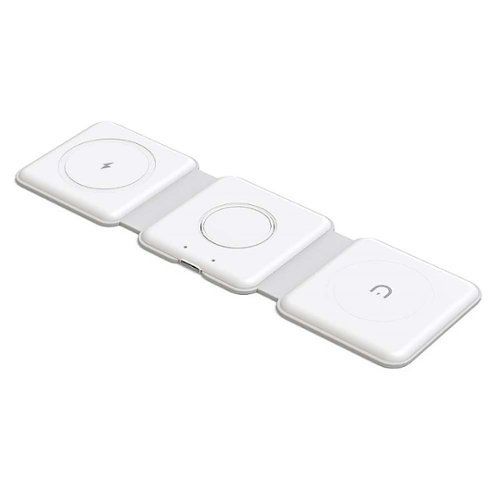 

Chargeworx - 3-in-1 Magnetic Wireless Charging Pad for MagSafe Compatible Devices - White