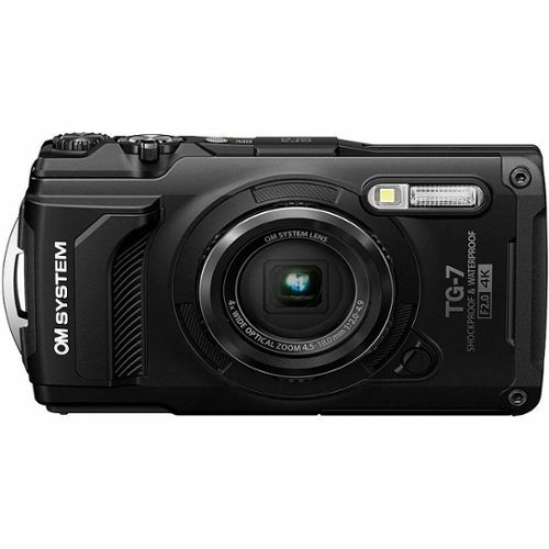 Olympus - OM SYSTEM TG-7 4K Video 12 Megapixel Waterproof Digital Camera - Black