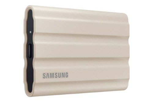 Samsung - Geek Squad Certified Refurbished T7 Shield 1TB External USB 3.2 Gen 2 Rugged SSD IP65 Water Resistant - Beige