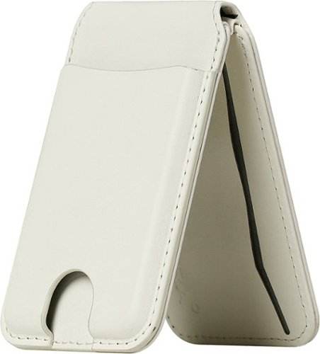 

SaharaCase - Genuine Leather Wallet Case with MagSafe for Apple iPhone - White