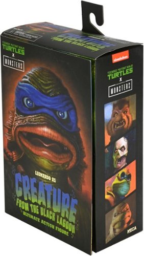 NECA Universal Monsters/Teenage Mutant Ninja Turtles 7” Scale Action Figure - Leonardo as Creature from the Black Lagoon GLOBAL SHIPPING